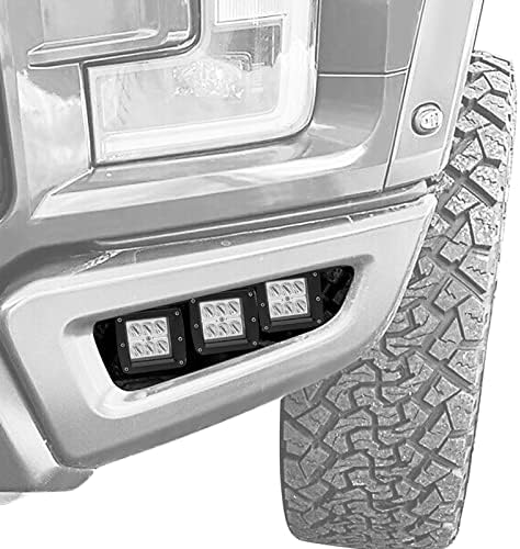 Dasen 6x 24W LED nevoeiro Trabalho de luz pods e kit de suporte de montagem do pára-choque dianteiro w/switch de balanço kit de fiação compatível com 2017-2020 2ª geração Ford SVT Raptor