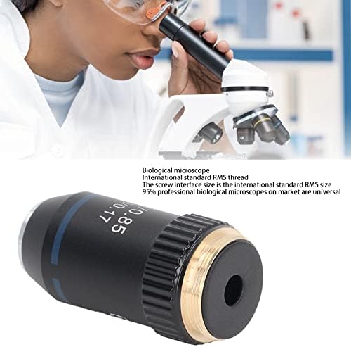 Objetivo do microscópio acromático, lente objetiva de 60x acromática, 60/0,85 Microscópio biológico lente de objetivos acromáticos, para microscópio biológico