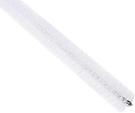 Limpador de tubo de escova de palha de podoy com fios de fios de náilon brancos de 18 longos