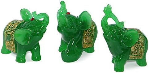 Pagamos seu imposto sobre vendas Feng Shui Conjunto de 3 estátuas de elefante Riqueza Ftuas Lucky Decor de casa Desego