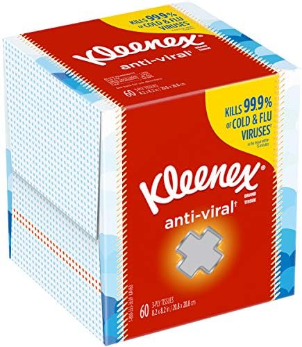 Kleenex Antiviral Facial Tissue, branco
