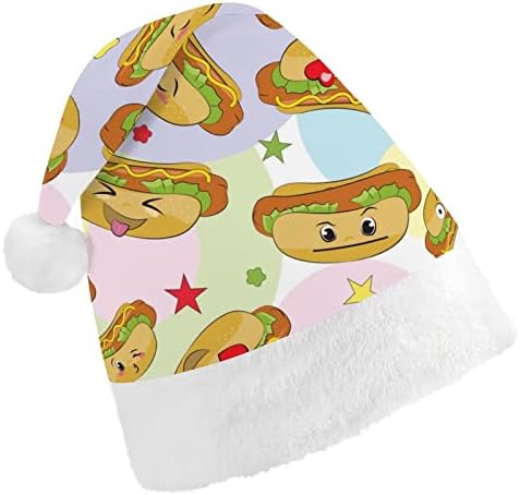 Cachorro -quente emoticons chapéus de natal tesouras chapéus de natal para férias