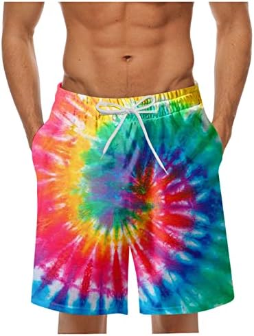 Shorts de praia de Wenkomg1 para homens, surfando troncos de natação rápida short havaiano shorts impressos shorts essenciais de