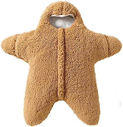 Yunnyp Baby Swaddle Cobertors embrulhando, Starfish Recém -nascido Infantil Bag Sagão de Lã de Lã de Lã de Lap Plain