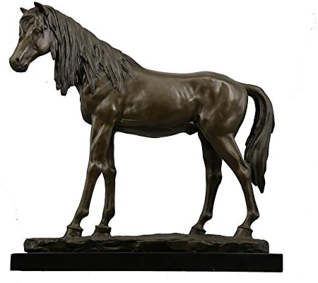 Estátuas de bronze de cavalo shtone esculturas decoração de metal Animal Figurine Home Decor YDW-210