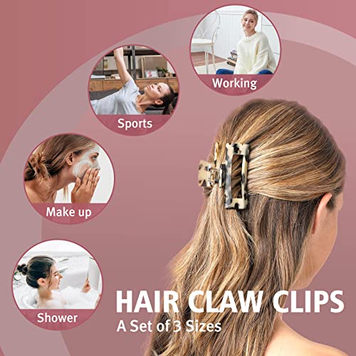 Clipes de cabelo de kayxongu para meninas, clipes de cabra de cabelo acessórios pequenos médios grandes para mulheres,