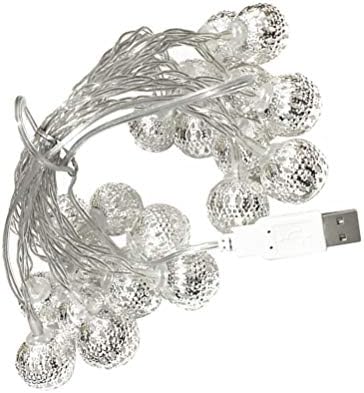 2pcs Luzes de cordas LED Globe Ball Fairy Starry Light para Decoração de Natal de Festas de Férias de Casamento com 20 Bulbos- Padrão USB Decorações de Natal Presentes de Natal