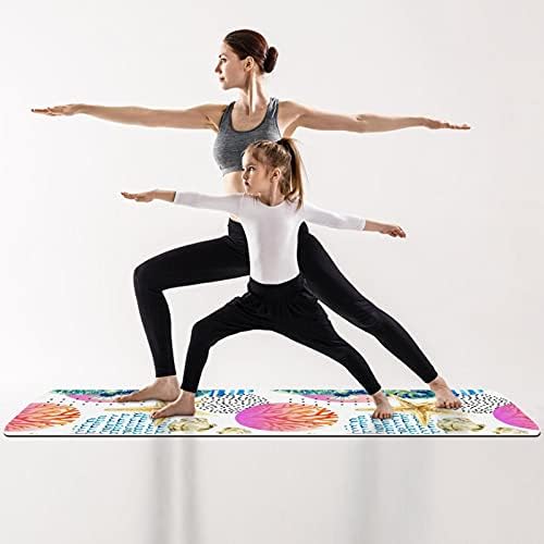 Yoga Mat Seahorse Pattern Eco Friendly Non Slip Fitness Exerche Tapete para Pilates e exercícios de piso