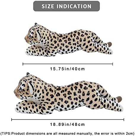 Animal de pelúcia de gisqis chita, 16 Leopardo empalhado animal chita de leopardo brinquedos de pelúcia fofa safari