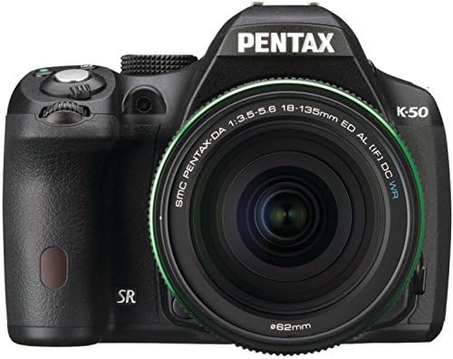 Kit de câmera SLR digital SLR Pentax K-50 16MP com DA 18-135mm WR F3.5-5.6 Lente