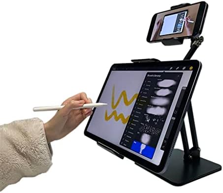 Kutatek Telefone e tablet Stand com porta -dispositivos duplos, iPad compatível com comprimidos/telefones de computador/telefone