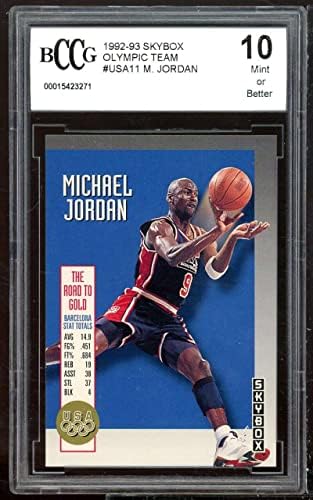 1992-93 Skybox Team Olímpico USA11 Michael Jordan Card BCCG 10 Mint+