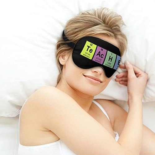 Professor de ciências Elementos químicos máscara de dormir com cinta ajustável tampa macia tampa de olho blecaout bleatfold para viajar Relax Nap Nap