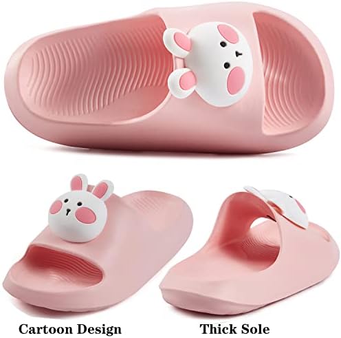 Drecage Bunny Toddler Slides Slipper Slipper Unissex Child Boys & Girls Slide Sandals for Kids Flip Flip