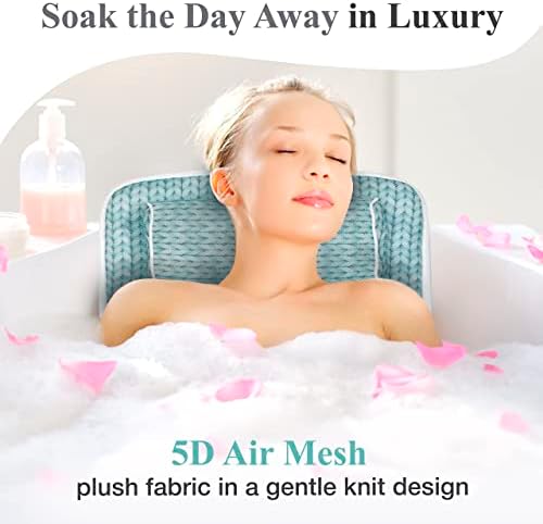 Almofado de banho de corpo inteiro McBath - almofada de banho de luxo para suporte de banheira, pescoço, ombro e traseiro - 21 xícaras