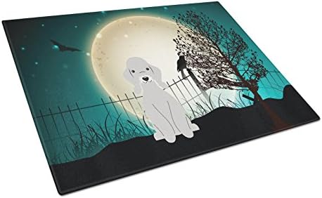 Tesouros de Caroline BB2280LCB Halloween Scary Bedlington Terrier Blue Glass Rutt
