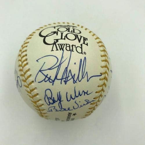 Nice Gold Grove Winners assinou beisebol 19 Sigs Gary Carter Bill Mazeroski - luvas MLB autografadas