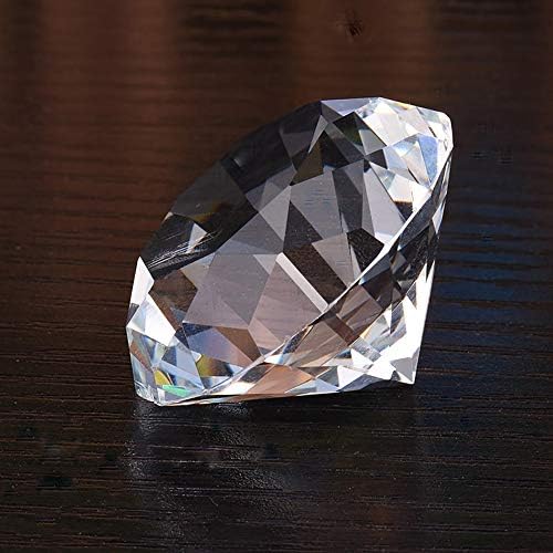 Grande Crystal Diamond Paperweight com Stand Jewels Decorações de casamento Centerpieces decoração de casa 3,15 polegadas