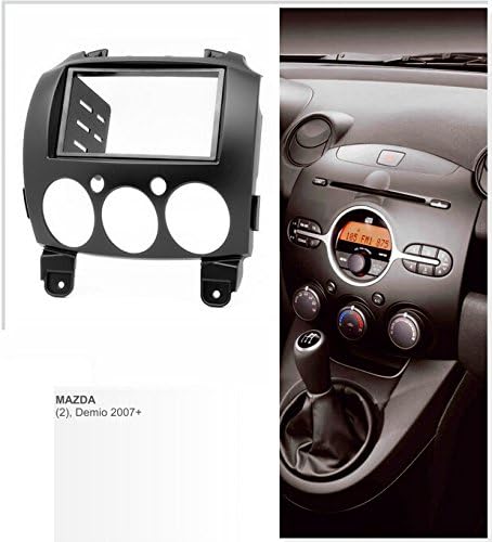Antena de chicote de fácia de carro Din Single/Double para Mazda 2, Demio 2007+ Radio DVD estéreo CD Painel Dash Kit Instalação Montagem