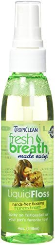Tropiclean Removedor de respiração fresca Spray líquido de líquido de estimação 4oz 4oz