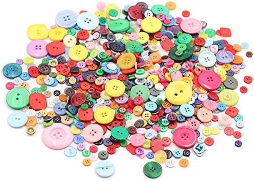 500 PCs Vários botões de resina colorida misturada Cravação redonda para costura