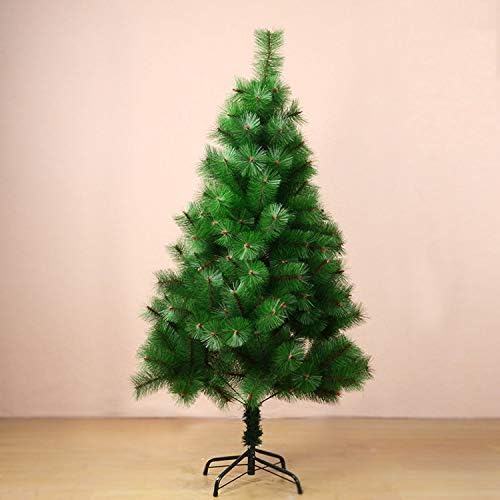 Zpee verde as agulhas de pinheiro árvore de natal, pinheiro articulado artificial com decoração de natal de suporte de metal fácil de montar árvores nuas ilatit-3m