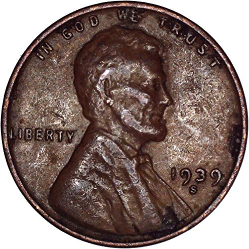 1939 S Lincoln Wheat Cent 1C