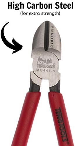 Teng Tools de 6 polegadas Precisão de alto carbono com alicates de corte lateral com alças de vinil - MB441-6