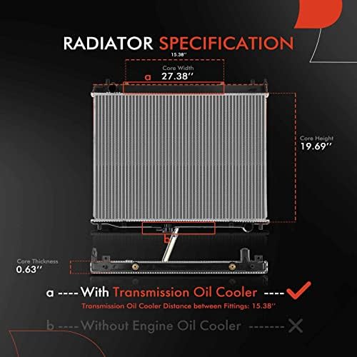 Conjunto do radiador do refrigerante do motor A-premium com o resfriador de óleo de transmissão compatível com Mitsubishi