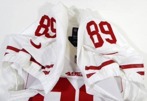 2012 San Francisco 49ers 89 Jogo emitiu White Jersey 42 DP26911 - Jerseys de jogo NFL não assinado usada