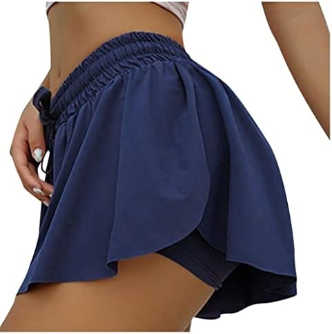 Shorts Saias para mulheres Summer Summer Beach Casual Sexy Loose Ruffle Mini -saia calça Bikini Bottoms Clubwear, A155