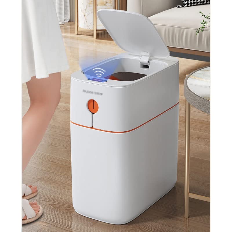 ZSEDP Lixo eletrônico automático pode embalagem automática 13L banheiro doméstico banheiro desperdício lixo lixo lixo de sensor smart lata
