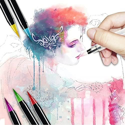 Fksdhdg 48/72 Color Watercolor Brush Pen Art Marker Painter de feltro Penador de caneta de caneta macia para colorir caneta