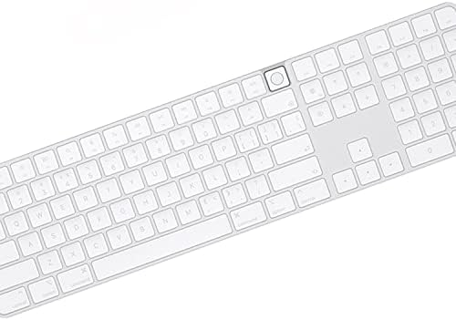 Tampa do teclado para Apple IMAC Modelo A2520 Magic Keyboard com Touch ID e Teclado numérico, teclado de teclado à prova d'água Ultra Thin