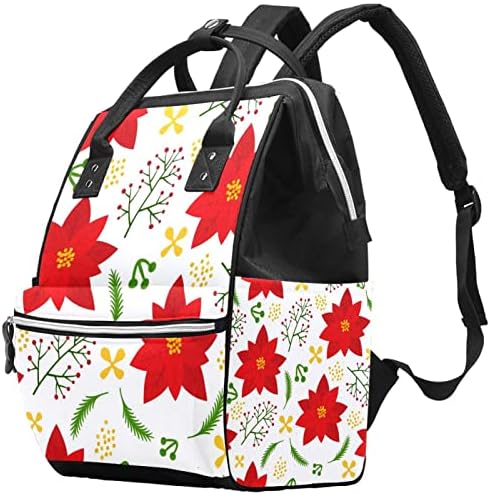 Backpack de fraldas de fraldas de floral Backpack Baby Nappy trocando sacolas multi -função Bolsa de viagem de grande capacidade