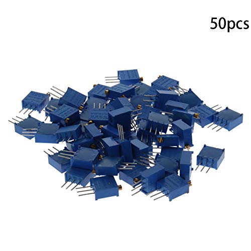 FILECT 3296W Combinação de traje azul Film de carbono Multiturno Potenciômetros 3 pinos 10 estilos 5 PCs cada, total de 50 PCs, 101/102/103/104/202/202/203/501/502/503