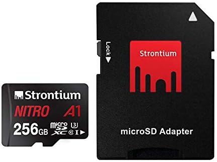 Strontium Nitro 256 GB Micro SDXC Card de memória 100MB/ S A1 UHS-I U3 Classe 10 W/ Adaptador Alta velocidade para smartphones tablets Drones de ação cames de ação