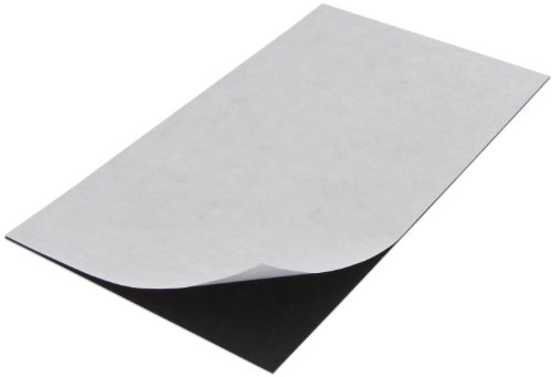 Folha de ímã flexível com adesivo, 0,020 de espessura, 4 de largura, 6 Comprimento