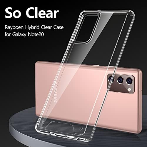 Rayboen Case for Galaxy Note 20 Cristal Clear Projetado Proteção à prova de choque não deslizamento Caixa telefônica, PC Hard