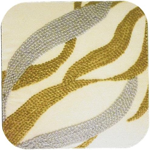 3drose CST_50206_2 Gold n Silver Badyed Texture Soft Coasters, conjunto de 8