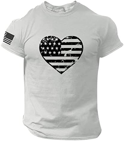 BMISEGM Camisas de praia de verão para homens mensagens de verão dia da independência moda moda casual camiseta de