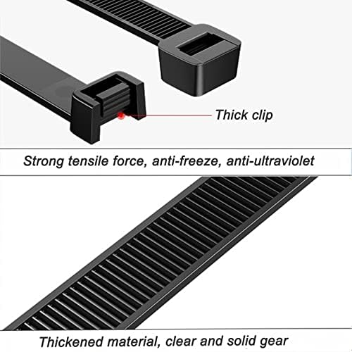 Pequenos cabos de cabo de 8 polegadas pretas gravatas para uso ao ar livre 100 pcs fortes envoltórios de gravata plástica industrial
