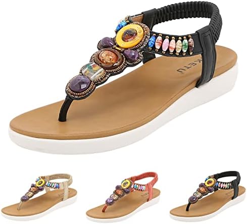 GUFESF Sandálias fofas para mulheres, mulheres de verão fechado sandálias casuais hollow out sandálias de cunha sapatos vintage