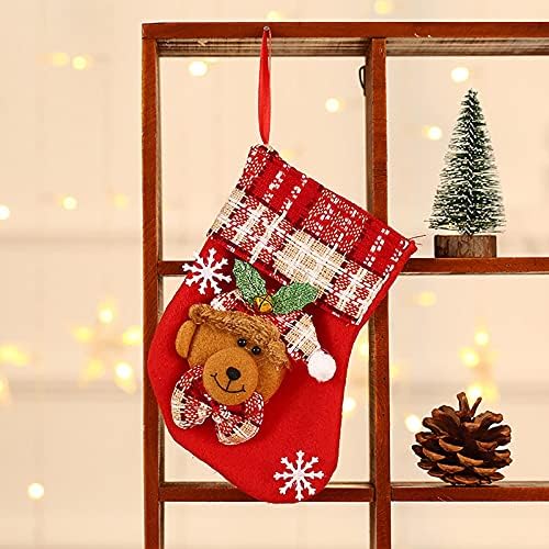 Meias de Natal Bolsa de Presente Pingente Pingents Sacos de Candros Infantil Sacos de Garland de Páscoa Decorações