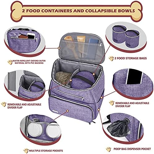 Mochila de Baglher 丨 Backpack de Bolsa de Viagem para Cachorro, Mochila de suprimentos para animais de estimação aprovada pela companhia