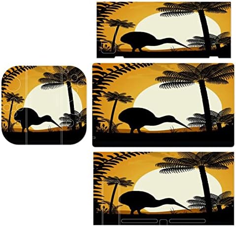 Pássaro Kiwi no Sunset Skin Skin Set Set Stickers Coberta Coberta para Console Joy-Con Dock