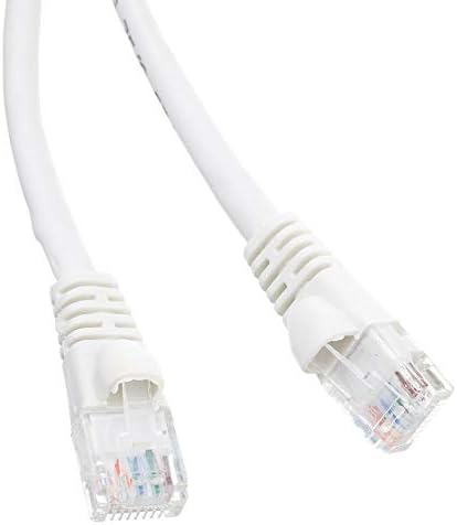 CABO CENTRAL LLC CAT 6 Cabo Ethernet 3 pés Branco - UTP Booted - Cordamento de patch de internet de alta velocidade com conector