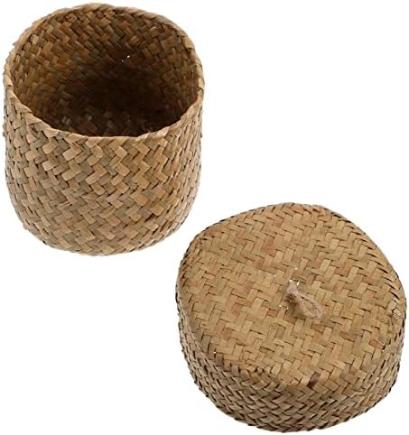 Cesto de cesta de flores de jardas mini cesto de vime com tampa de cesto de cesta de cotoel de cotoel cestas de frutas