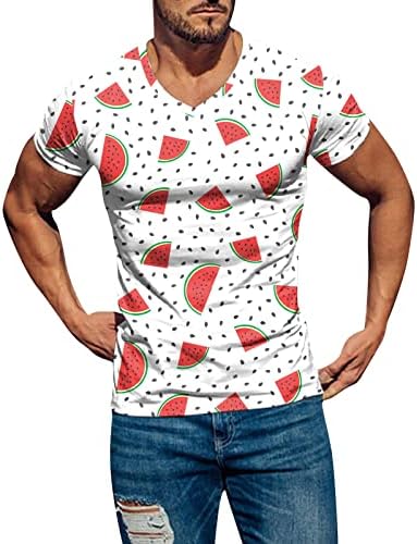2023 Novos masculinos de lazer de primavera e verão esportes leves leves leves V Camiseta de manga curta camada de camada