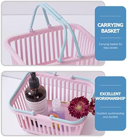 Gadpiparty Play Store 4 peças Crianças pequenas cestas de cesto de compras Mini cestas de supermercado plástico com